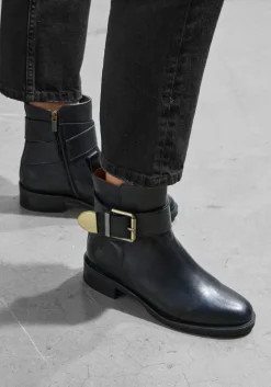 zwarte lina locchi enkellaarsjes 2232