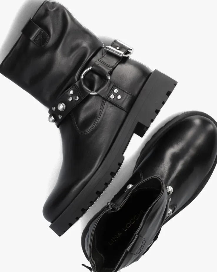 zwarte lina locchi enkellaarsjes lein-34