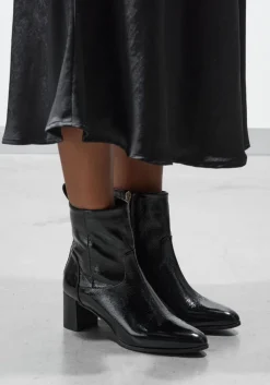 zwarte lina locchi enkellaarsjes 8543