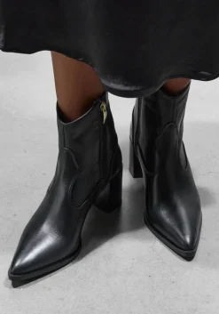 zwarte lina locchi enkellaarsjes 30731