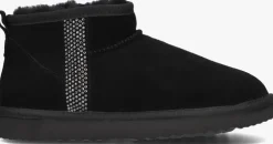 zwarte lina locchi vachtlaarzen extreme glitter low