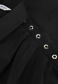 zwarte liu jo midi jurk abito lungo popeline