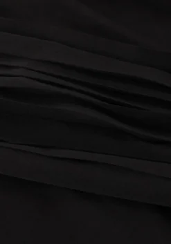 zwarte liu jo mini jurk abito camicia lace e plisse