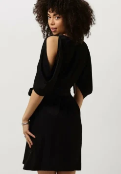 zwarte liu jo mini jurk crepe leggero tp dress