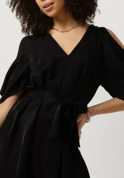 zwarte liu jo mini jurk crepe leggero tp dress