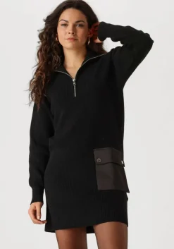 zwarte liu jo mini jurk ecs abito maglia