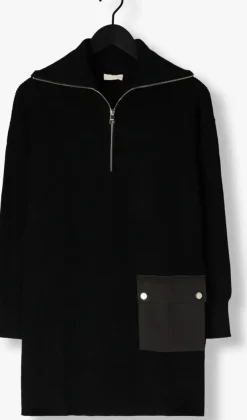 zwarte liu jo mini jurk ecs abito maglia