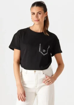 zwarte liu jo t-shirt ecs t-shirt moda m/c