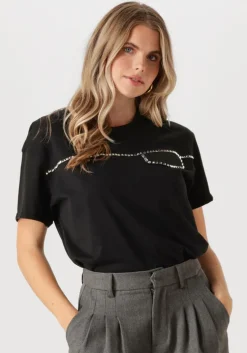 zwarte liu jo t-shirt ecs t-shirt m/c decoraz