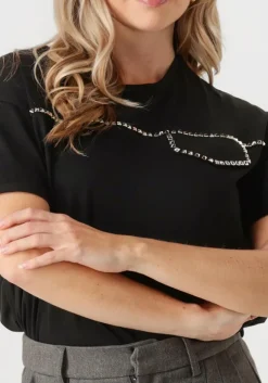 zwarte liu jo t-shirt ecs t-shirt m/c decoraz