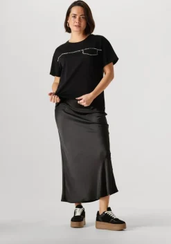 zwarte liu jo t-shirt ecs t-shirt m/c decoraz