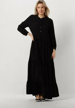 zwarte lollys laundry maxi jurk neell maxi dress ls
