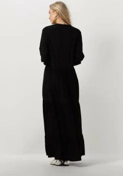 zwarte lollys laundry maxi jurk neell maxi dress ls
