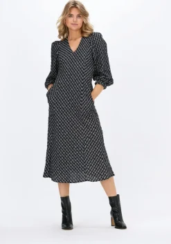 zwarte lollys laundry midi jurk lake dress