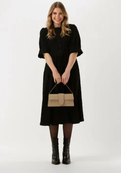 zwarte lollys laundry midi jurk boston dress