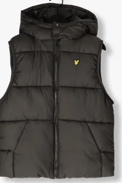 zwarte lyle & scott bodywarmer ripstop quilted gilet