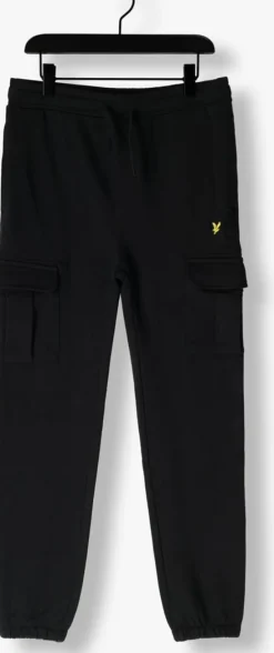 zwarte lyle & scott cargobroeken cargo sweatpant