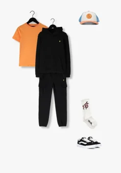 zwarte lyle & scott cargobroeken cargo sweatpant