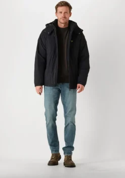 zwarte lyle & scott jack padded puffer jacket
