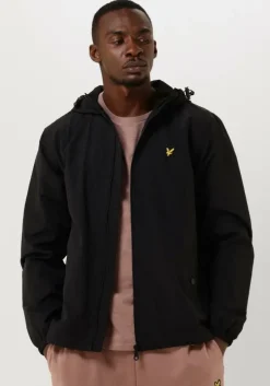 zwarte lyle & scott jack zip through hooded jacket