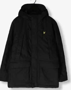 zwarte lyle & scott parka's microfleece parka 2.0