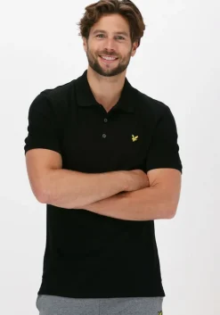 zwarte lyle & scott polo plain polo shirt