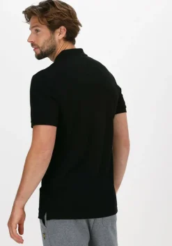 zwarte lyle & scott polo plain polo shirt