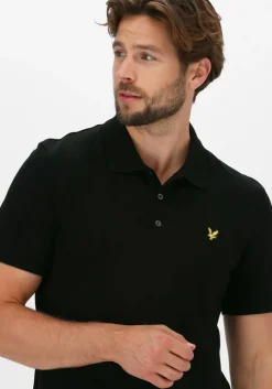 zwarte lyle & scott polo plain polo shirt