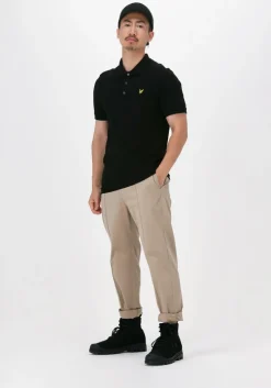 zwarte lyle & scott polo plain polo shirt