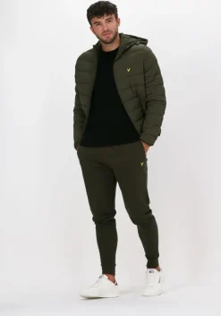 zwarte lyle & scott trui crew neck cotton merino jumper