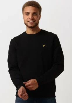 zwarte lyle & scott trui crew neck sweatshirt