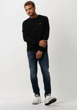 zwarte lyle & scott trui crew neck sweatshirt