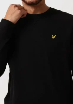zwarte lyle & scott trui crew neck sweatshirt