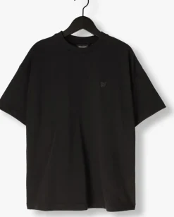 zwarte lyle & scott t-shirt heavy weight relaxed t-shirt