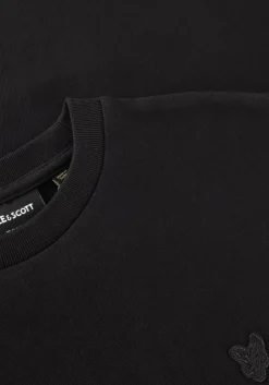 zwarte lyle & scott t-shirt heavy weight relaxed t-shirt