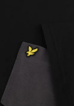 zwarte lyle & scott t-shirt contrast pocket t-shirt