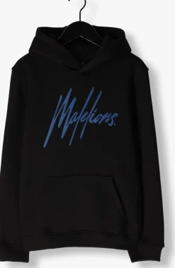 zwarte malelions truien/vesten signature hoodie