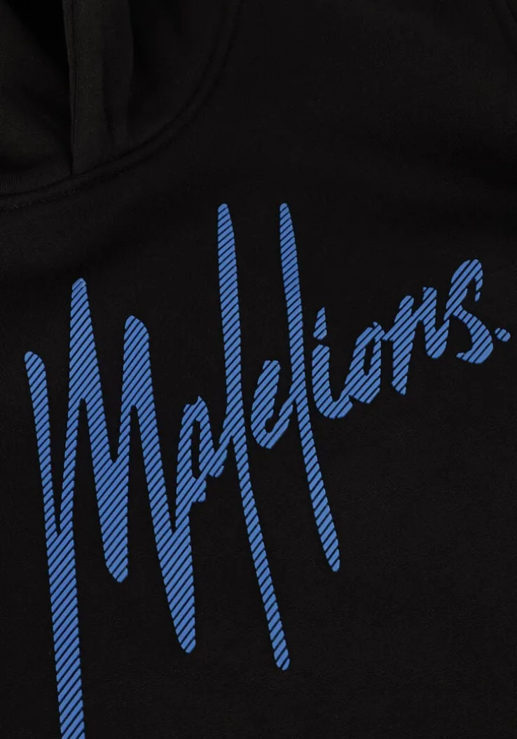 zwarte malelions truien/vesten signature hoodie