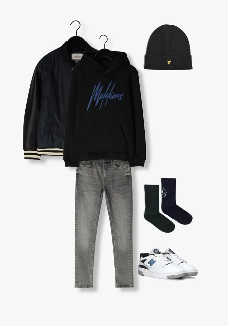 zwarte malelions truien/vesten signature hoodie