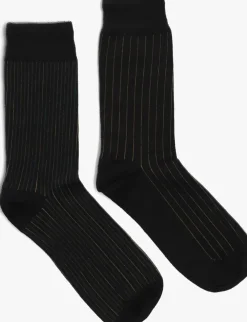 zwarte marcmarcs sokken berry cotton 2-pack