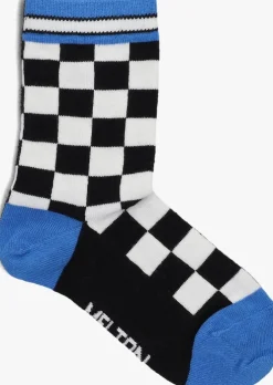 zwarte melton sokken race socks