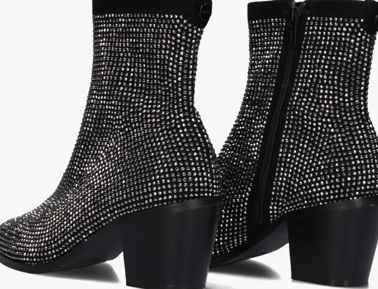 zwarte mexx enkellaarsjes peach mara