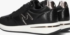 zwarte mexx lage sneakers lenthe