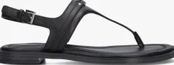 zwarte michael kors platte sandalen mandy thong sandal