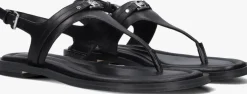 zwarte michael kors platte sandalen mandy thong sandal