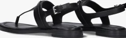 zwarte michael kors platte sandalen mandy thong sandal