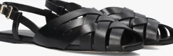 zwarte michael kors platte sandalen irene sling flat
