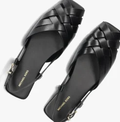 zwarte michael kors platte sandalen irene sling flat