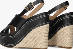 zwarte michael kors sandalen met hak nora wedge