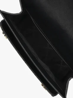 zwarte michael kors schoudertas heather